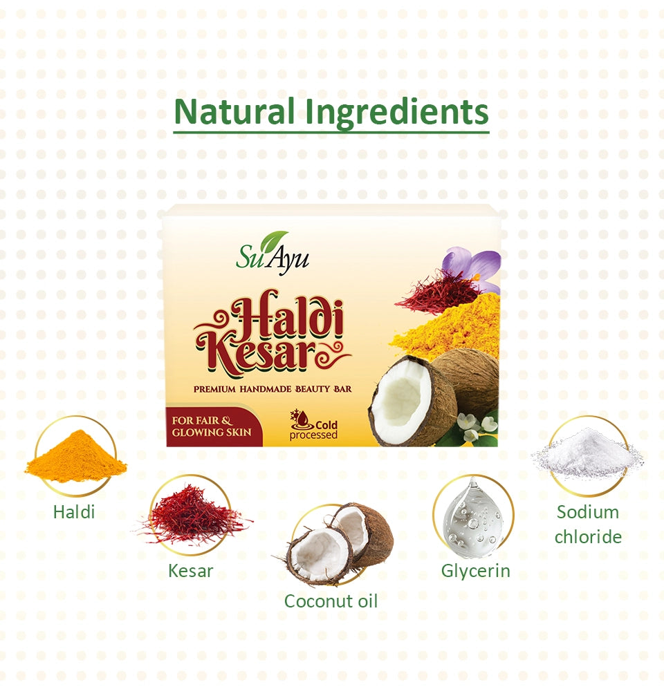 Haldi Kesar Soap (Pack of 3) - SuAyu