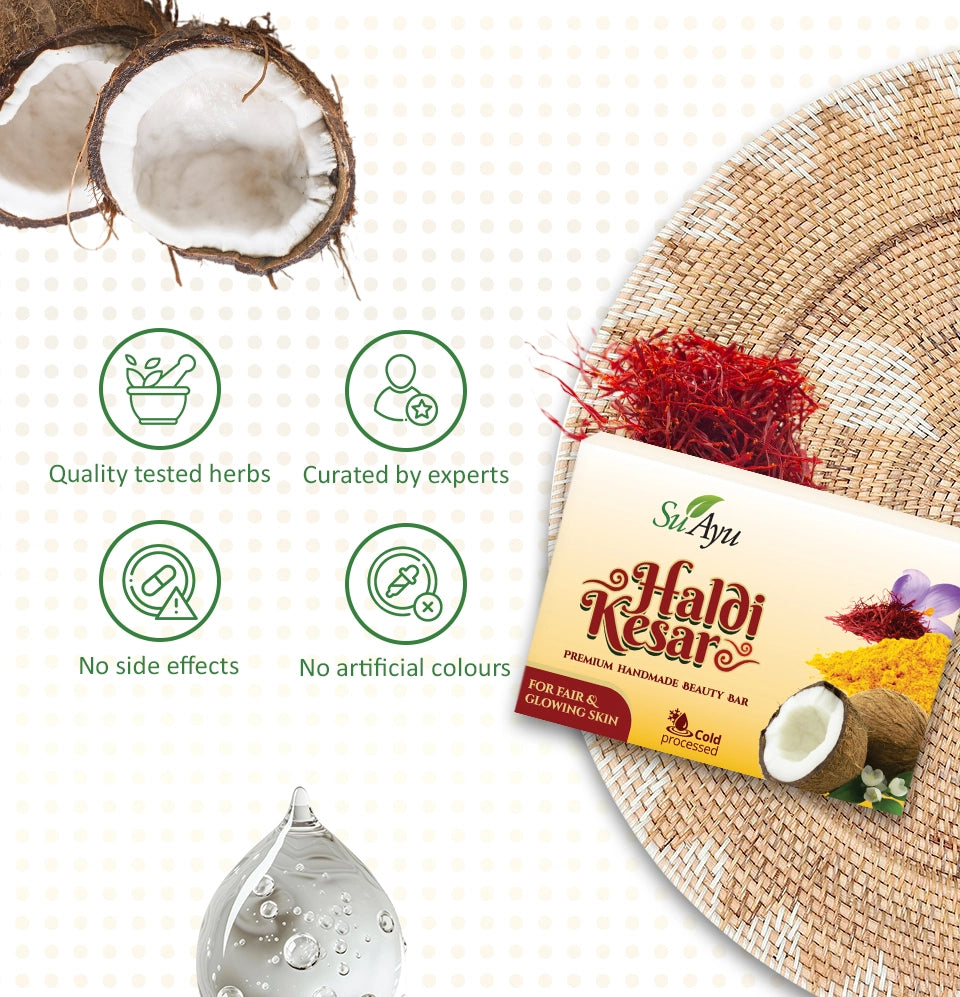 Haldi Kesar Soap (Pack of 3) - SuAyu