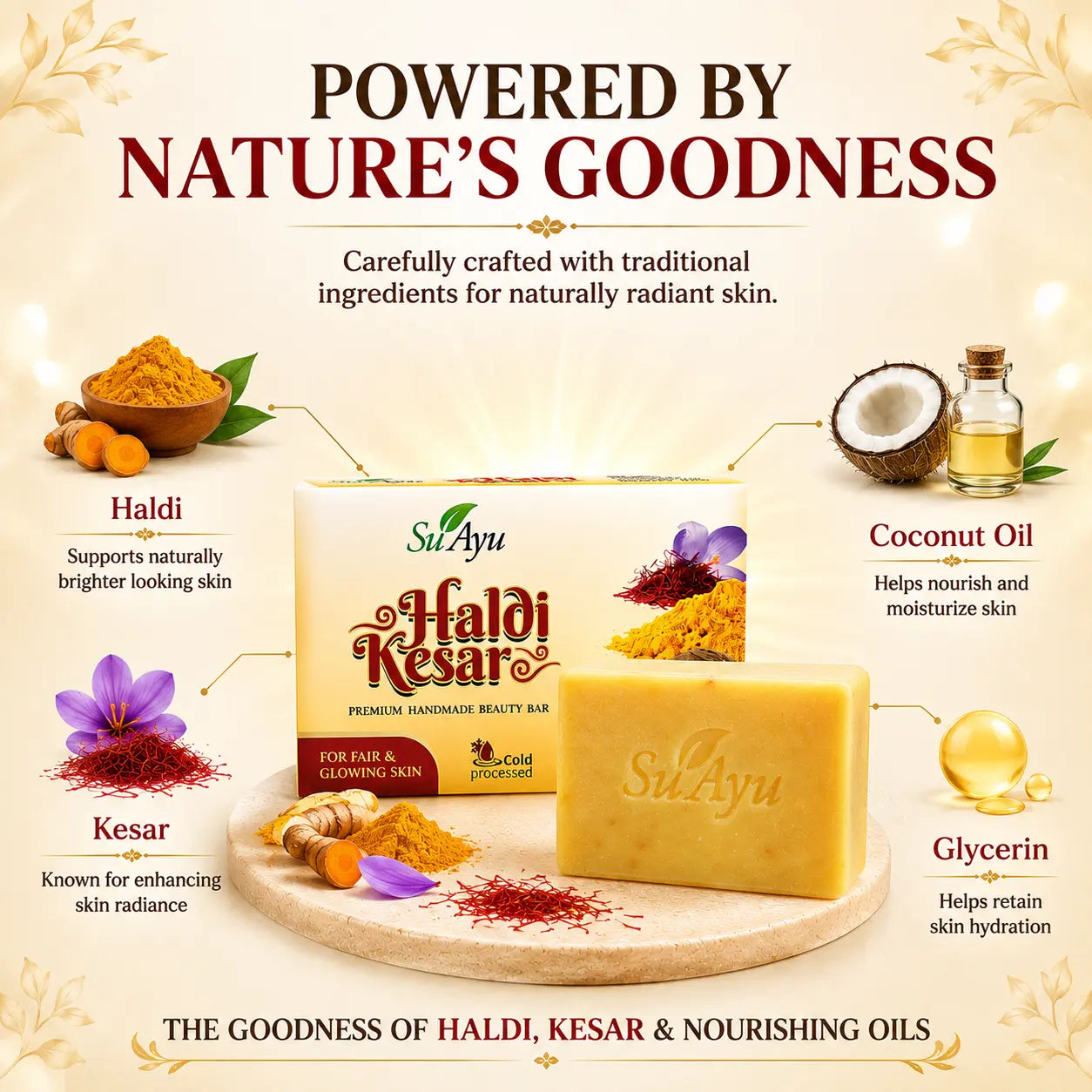 Haldi Kesar Soap (Pack of 3)